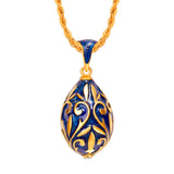 Egg Pendant Charms Crystal Necklace Women's Gift