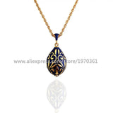 Egg Pendant Charms Crystal Necklace Women's Gift