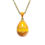 Enamel Egg Pendant Necklace Vintage Easter Gift Jewelry