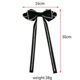 Rhinestone Tassel Hair Clips Bow Wedding Hair Pins