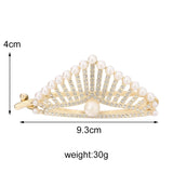 Pearl Rhinestone Hair Claw Clip for Women