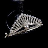 Pearl Rhinestone Hair Claw Clip for Women