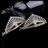 Pearl Rhinestone Hair Claw Clip for Women
