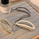 Metal Hair Claw Clip Pearl Rhinestone Ponytail Holder Wedding Hair Accessories