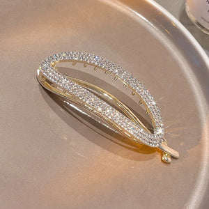 Metal Hair Claw Clip Pearl Rhinestone Ponytail Holder Wedding Hair Accessories