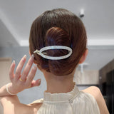 Metal Hair Claw Clip Pearl Rhinestone Ponytail Holder Wedding Hair Accessories