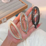 Metal Hair Claw Clip Pearl Rhinestone Ponytail Holder Wedding Hair Accessories