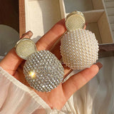 Women's Metal Hair Clip Pearl Rhinestone Ponytail Holder Hair Claws Pins