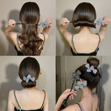Women's Rhinestones Hair Clips Ponytail Holder Hair Accessories