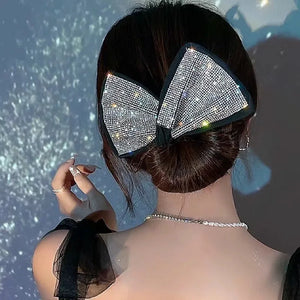 Twisting Hair Clips Rhinestones Magic Lazy Bowknot Balls Wire Head Dish Hairband
