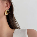 Irregular Metal Earrings Retro Geometric Woman Party Accessories