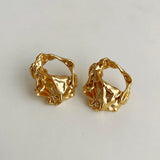 Irregular Metal Earrings Retro Geometric Woman Party Accessories