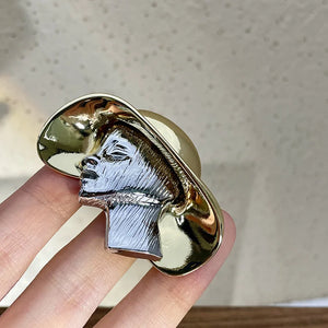 Metal Face Brooch European and American Style