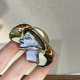 Metal Face Brooch European and American Style