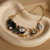 Metal Hollow Out Irregular Necklace Exaggerated Pendant Christmas