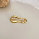 Metal Hollow Out Brooch Geometric Clothing Accessory