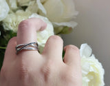 Neo-Gothic Tibetan Silver Engagement Wedding Rings BR165