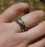 Neo-Gothic Tibetan Silver Engagement Wedding Rings BR165