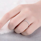 Tibetan Silver Stackable Rings with Zircon CZ - Wedding Jewelry Gift for Women