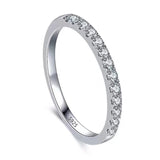 Tibetan Silver Stackable Rings with Zircon CZ - Wedding Jewelry Gift for Women
