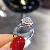 Allergy Jewelry Tibetan Silver Rings Pink Cubic Zirconia Wedding Band