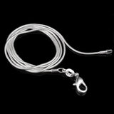 Allergy Tibetan Silver Necklaces 1mm Snake Chains 16-28inch Chokers Women Gift