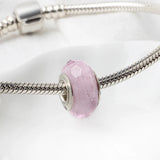 Tibetan Silver Pink Glass Bead Bracelet - CCJ11-07