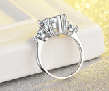 Big Hyperbolic Rings For Women Pear Cut 5ct Zirconia Engagement Ring