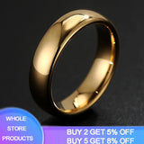 Classic 4mm Round Polish Ring Wedding Band Engagement