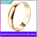 Classic 4mm Round Polish Ring Wedding Band Engagement