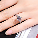 Classic Zirconia Wedding Engagement Rings For Women Tibetan Silver Ring JZ279