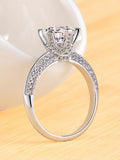 Classic Zirconia Wedding Engagement Rings For Women Tibetan Silver Ring JZ279