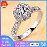 Tibetan Silver Flower Zirconia Wedding Bands