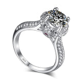 Tibetan Silver Flower Zirconia Wedding Bands