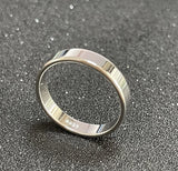 Tibetan Silver Couples Rings 4mm Flat Width R031F