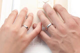 Tibetan Silver Couples Rings 4mm Flat Width R031F