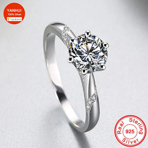 Tibetan Silver 6mm Zirconia Rings - Size 4-10 - Women's Gift