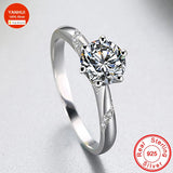 Tibetan Silver 6mm Zirconia Rings - Size 4-10 - Women's Gift