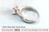 Tibetan Silver Zirconia Bridal Wedding Ring