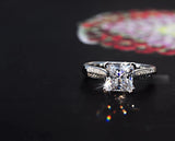 Tibetan Silver Zirconia Bridal Wedding Ring