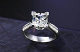 Tibetan Silver Zirconia Bridal Wedding Ring