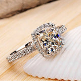 Tibetan Silver Wedding Ring with Clear Cubic Zirconia - 3.0ct