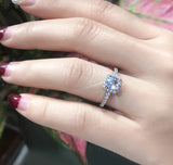 Tibetan Silver Wedding Ring with Clear Cubic Zirconia - 3.0ct