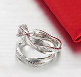 Tibetan Silver Stacking Ring Set Wedding Band Women Gift JZ032