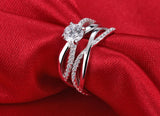 Tibetan Silver Stacking Ring Set Wedding Band Women Gift JZ032