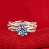 Tibetan Silver Stacking Ring Set Wedding Band Women Gift JZ032
