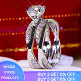 Tibetan Silver Stacking Ring Set Wedding Band Women Gift JZ032