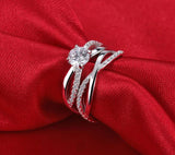 Tibetan Silver Stacking Ring Set Wedding Band Women Gift JZ032