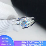 Tibetan Silver CZ Zirconia Wedding Ring for Women R036