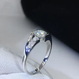 Tibetan Silver CZ Zirconia Wedding Ring for Women R036